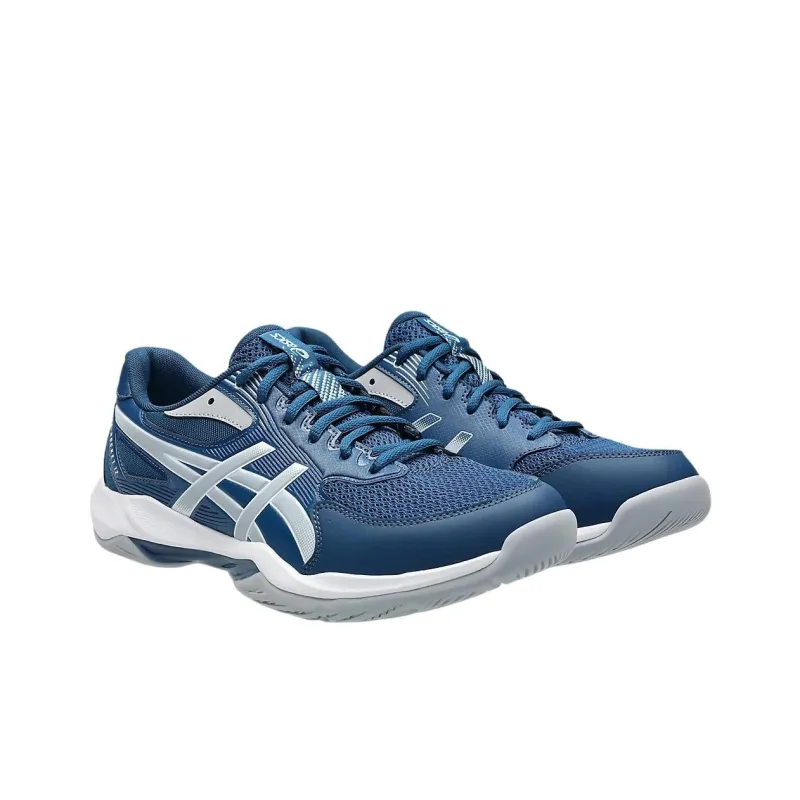 Asics GEL ROCKET 12 Anti Slip Wear Resistant Low Top Training Shoes Men's Blue Gray-1