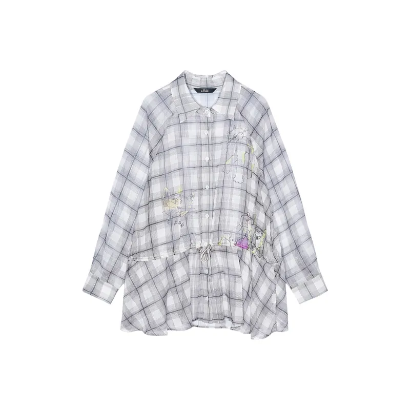 ELF SACK Shirts Women's Naughty Plaid-0
