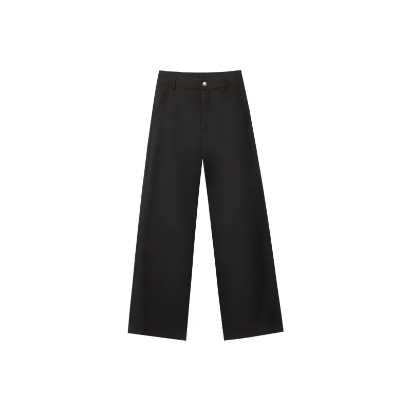 UVVT Suit Trousers Unisex Black Ice Silk Pants-0