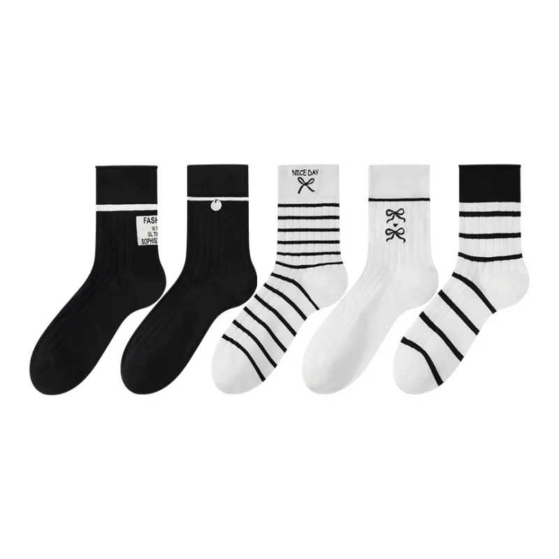 2323 Mid Calf Socks Women's 5 Pack-0