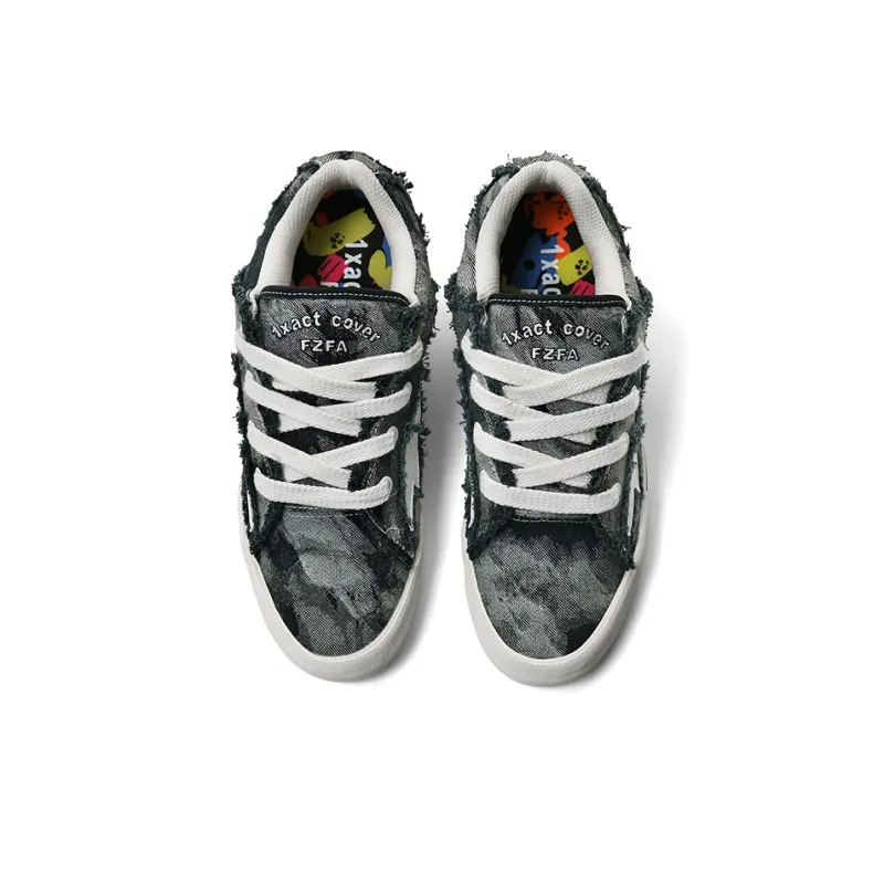 1xact Cover Skateboard Shoes Unisex Low Top White-15