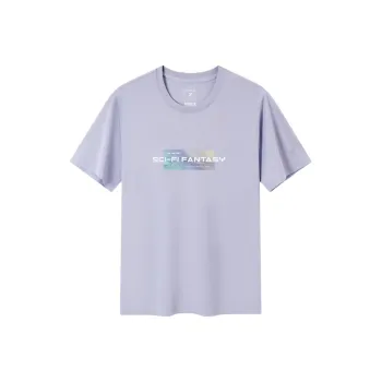 XTEP T Shirt Men's Cloud Wave Purple