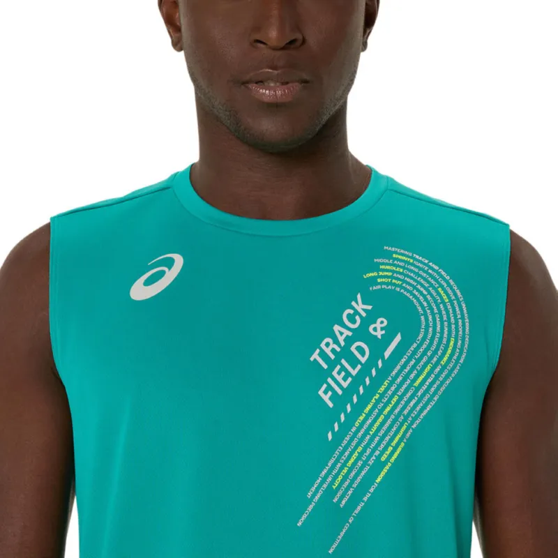 Asics Tank Top Men's Blue Green-4