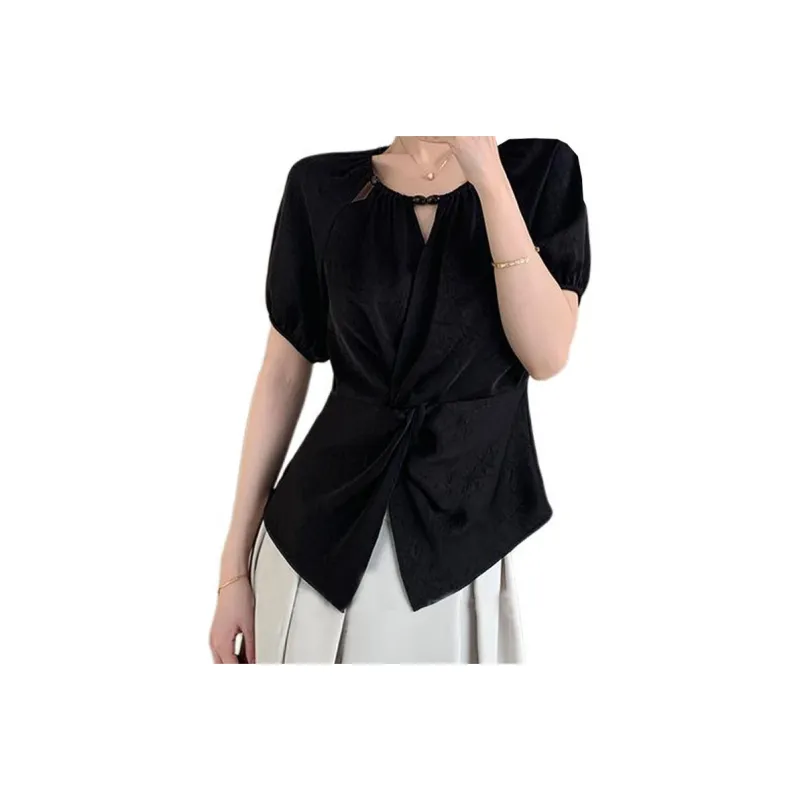 Flowers in water Shirts Women's Black-0