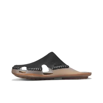 Wen Nai Rubber Sole Closed Toe Slippers Men's Black