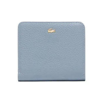 LACOSTE Cow Leather Wallet Women's Sky Blue