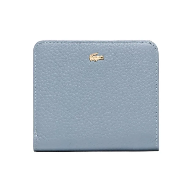 LACOSTE Cow Leather Wallet Women's Sky Blue-0