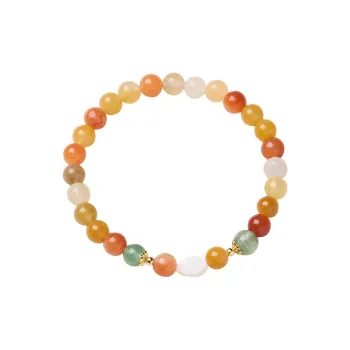 ZUIWENGLANGYASHANWENCHUANG Golden Silk Jade Bracelets Women's
