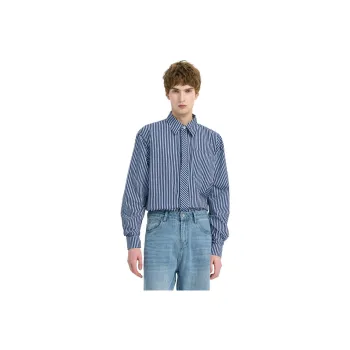 WILD LEADER Shirts Men Navy Blue[CW5158558]