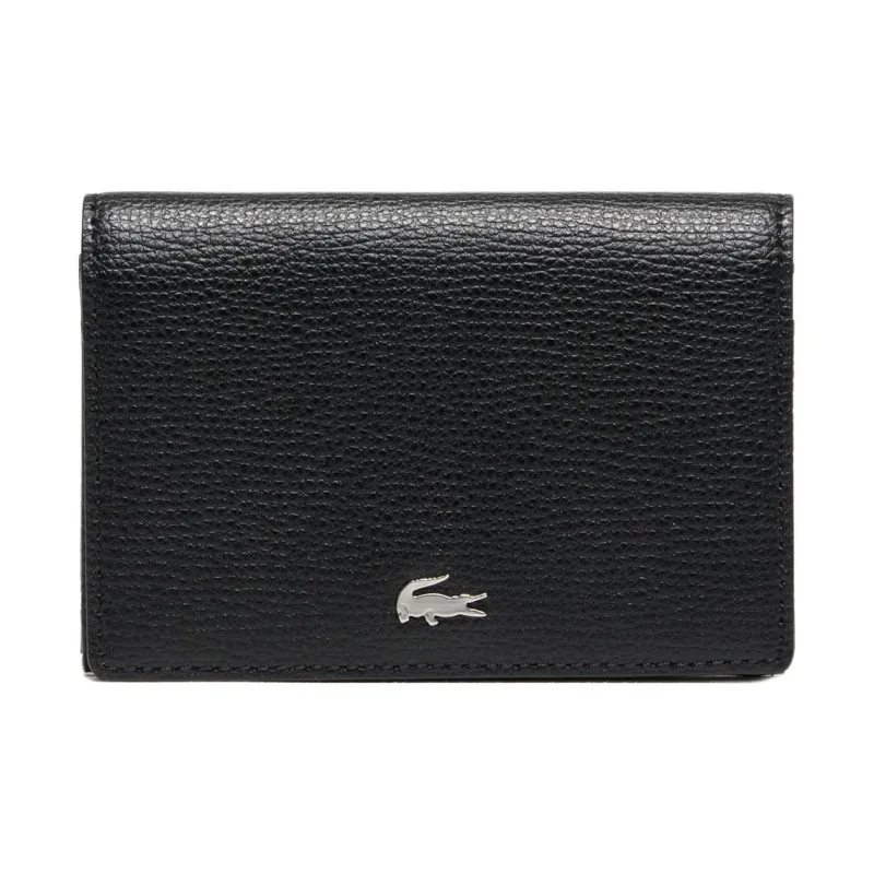 LACOSTE Cow Leather Wallet Men's Black-0