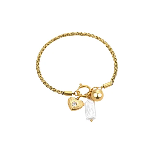 Barbie Titanium Steel Bracelets Women's Gold Gift Box Set