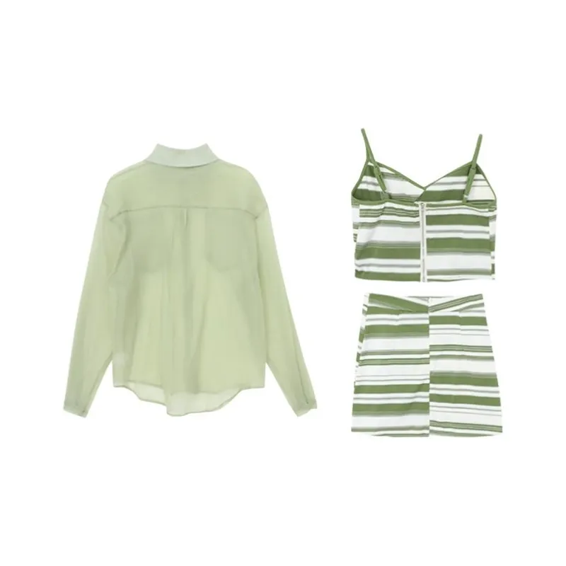 TIBINB Two Piece Skirt Sets Women's-1