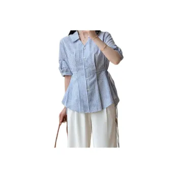 Flowers in water Shirts Women's Sea Salt Blue