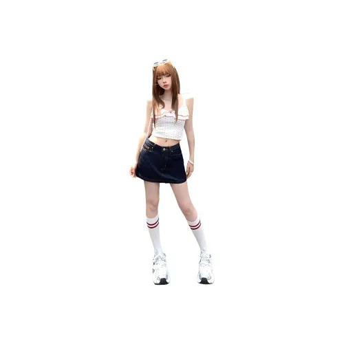 XIANSINIAO Denim Short Skirts Women's
