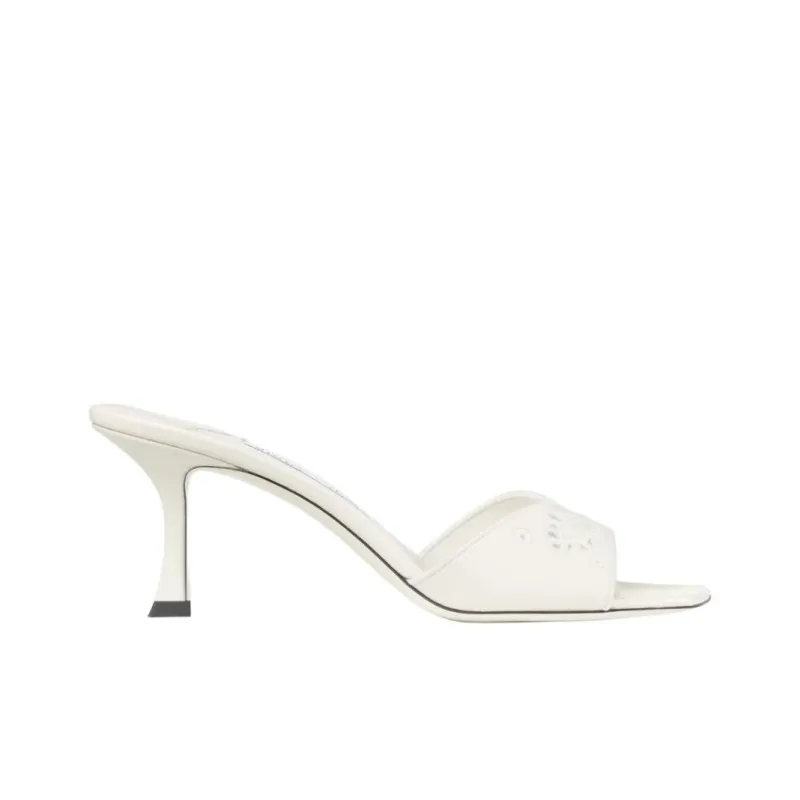 Jimmy Choo Slide Slippers 7cm Women's Latte-1