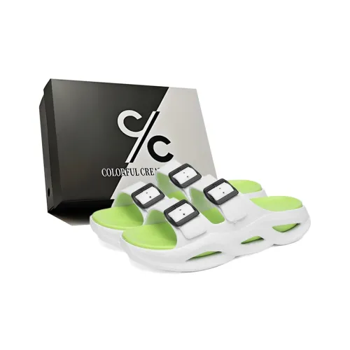 Colorful Creations EVA Cut Out Quiet, Slip Resistant, Odor Resistant Massage Mat Slide Slippers Men's