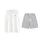 White+Heather Gray[Tank Top Clothing Sets]