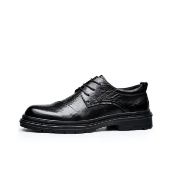 Abango Dress Shoes Men Low Top Black