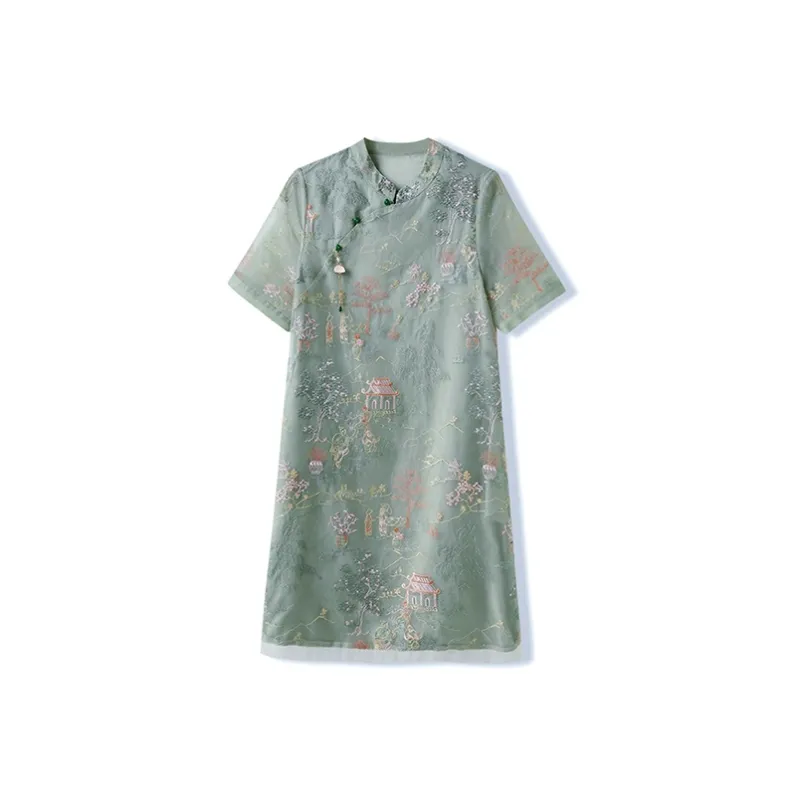 LUYOUYE Short Sleeved Dress Women's-0