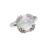 White Moonlight Sugar Cube Ring