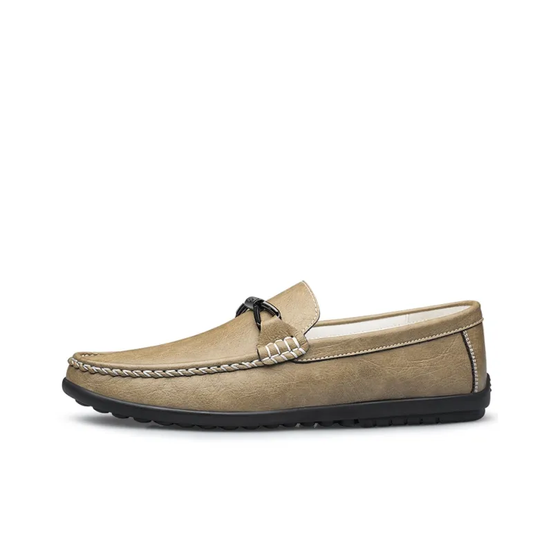 Dunnu Gommino Loafers Men Khaki-4