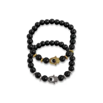 LuluCanaan Obsidian Bracelets Unisex