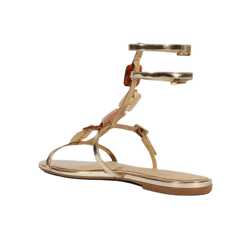 Schutz Cassand Roman Sandals Women's Gold-1