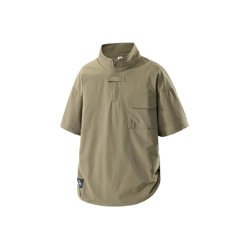 WOSAWE Men's Casual Loose Fit Short Sleeve Shirt Unisex-2