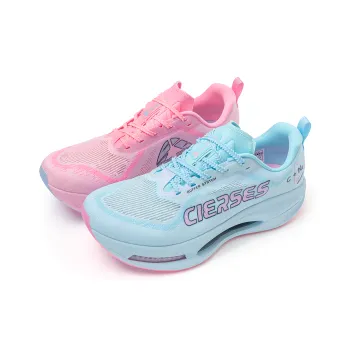 CLERSES Running Shoes Unisex Low Top Blue Pink Mismatched
