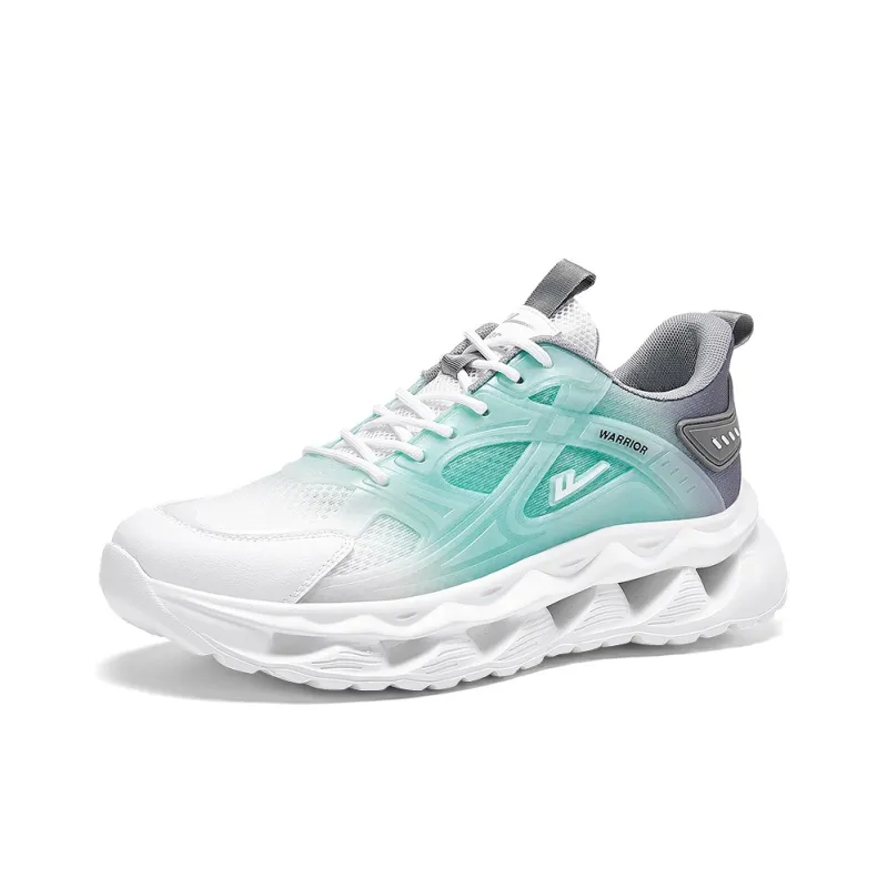 Warrior Low Top Casual Shoes Men's White Green Gray-1
