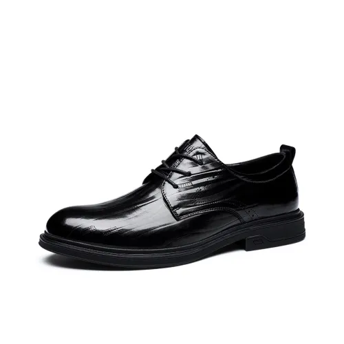 Tonlion Men's Casual Shoes Men Low Top Black/Brown