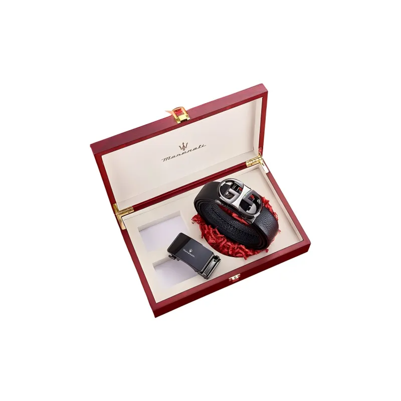 Maserati Cow Leather Belts Men's 3.5cm-0