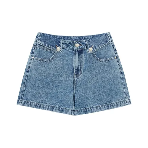 ELF SACK Denim Shorts Women's Denim Blue