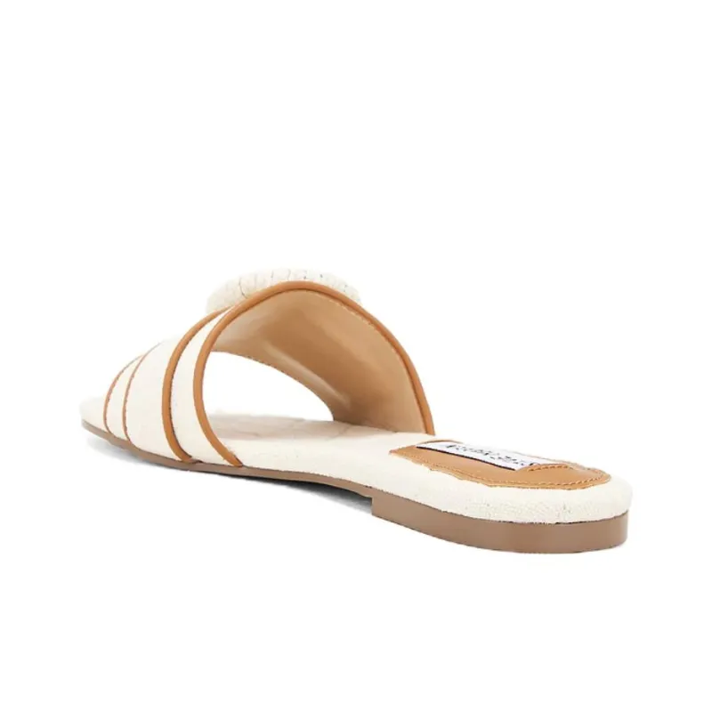 STEVE MADDEN Abrasion Resistant Slide Slippers Women's White-3