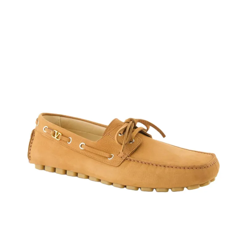 Valentino Driver Casual Shoes Men's Brown-2