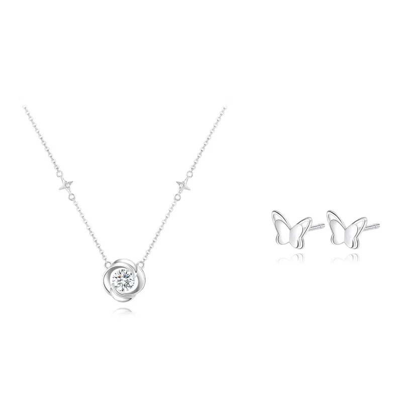 FANFRI Zircon Necklaces Women's Sweet Box-9