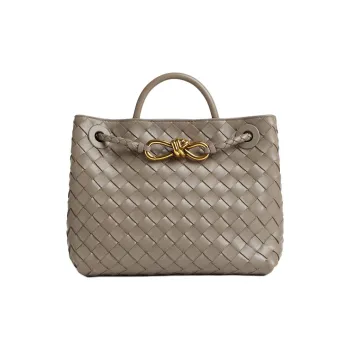 Bottega Veneta Intrecciato Lambskin One Shoulder Handbag Trumpets Women's Limestone Color