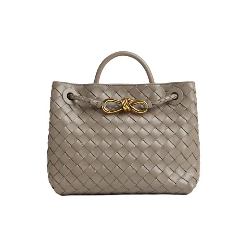 Bottega Veneta Intrecciato Lambskin One Shoulder Handbag Trumpets Women's Limestone Color