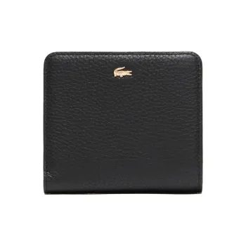 LACOSTE Leather Wallet Women's Black