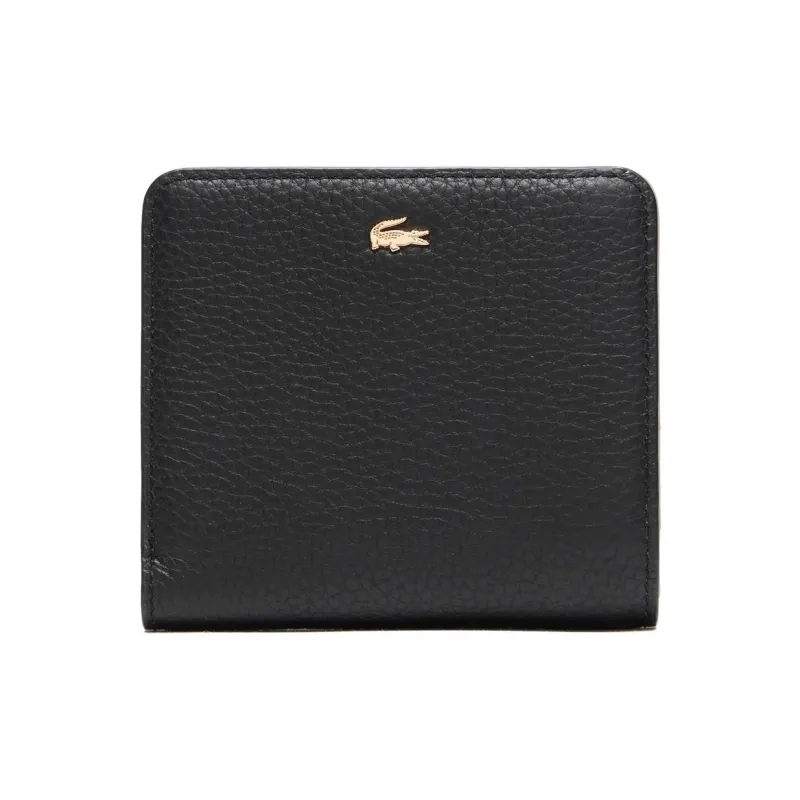 LACOSTE Leather Wallet Women's Black-0
