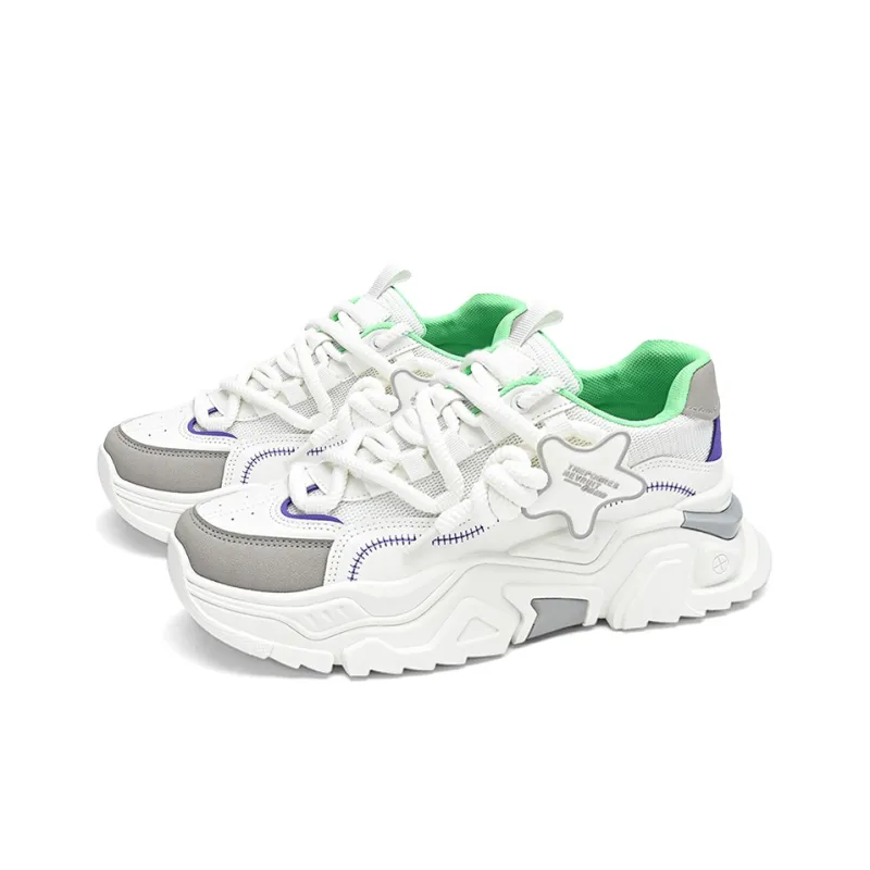 ROBINHOOD Cushioning, Slip Resistant, Abrasion Resistant, Coverage, Support Low Top Chunky Sneakers Men's-9