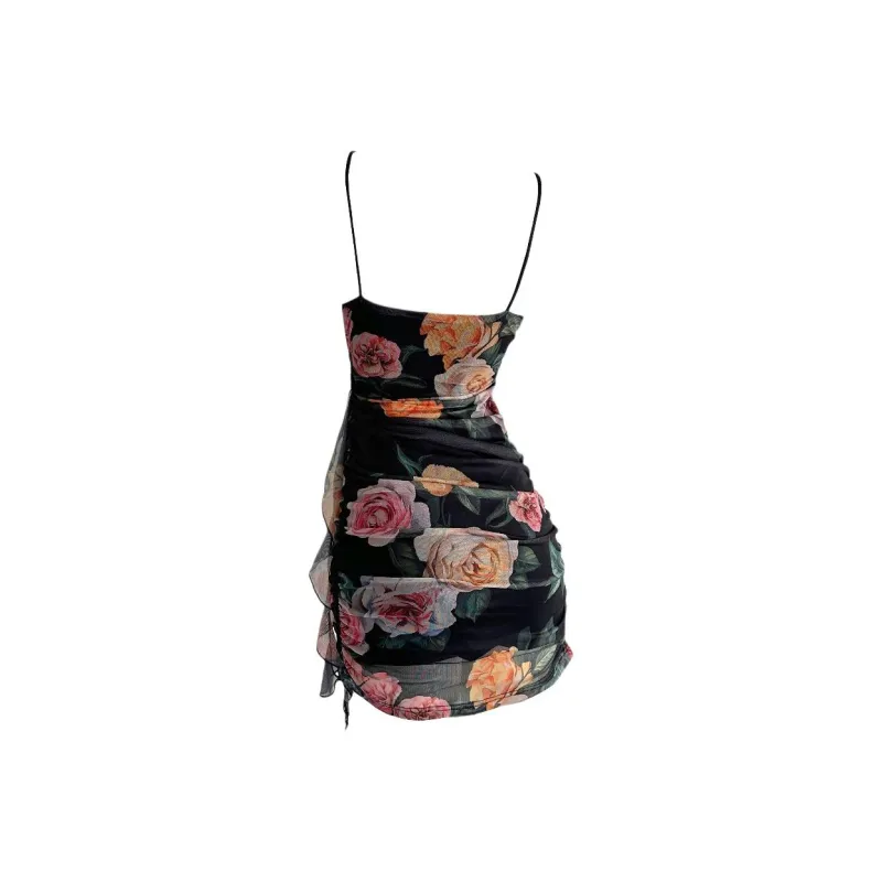 DOKZB Slip Dresses Women's Black-1