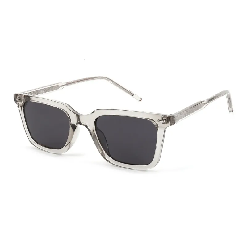 JEKA TR/Memory Plastic Metal Square Sunglasses Unisex-3