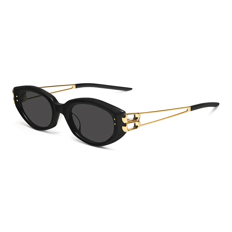 BOELEO Plate Frame Cat Eye Sunglasses Unisex-2
