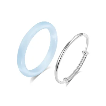 Master Kim Glass Cat Eye Bangles Women's