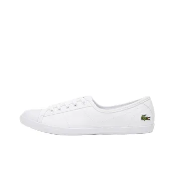LACOSTE Anti Slip Wear Resistant Low Top Casual Shoes Women's White