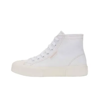 SUPERGA 2696 Stripe Abrasion Resistant High Top Skateboard Shoes Unisex White
