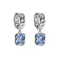 Blue Zircon Hoop Earrings (1 Pair)