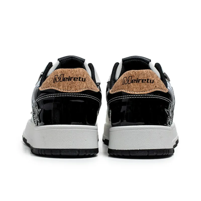 Dragon Dance Low Top Skateboard Shoes White-3