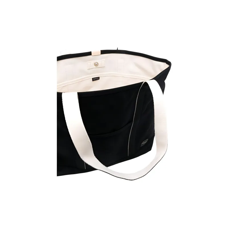 PORTER Cotton Tote Bag Shopping Bag Shoulder Bag Handbag Men's Black-2